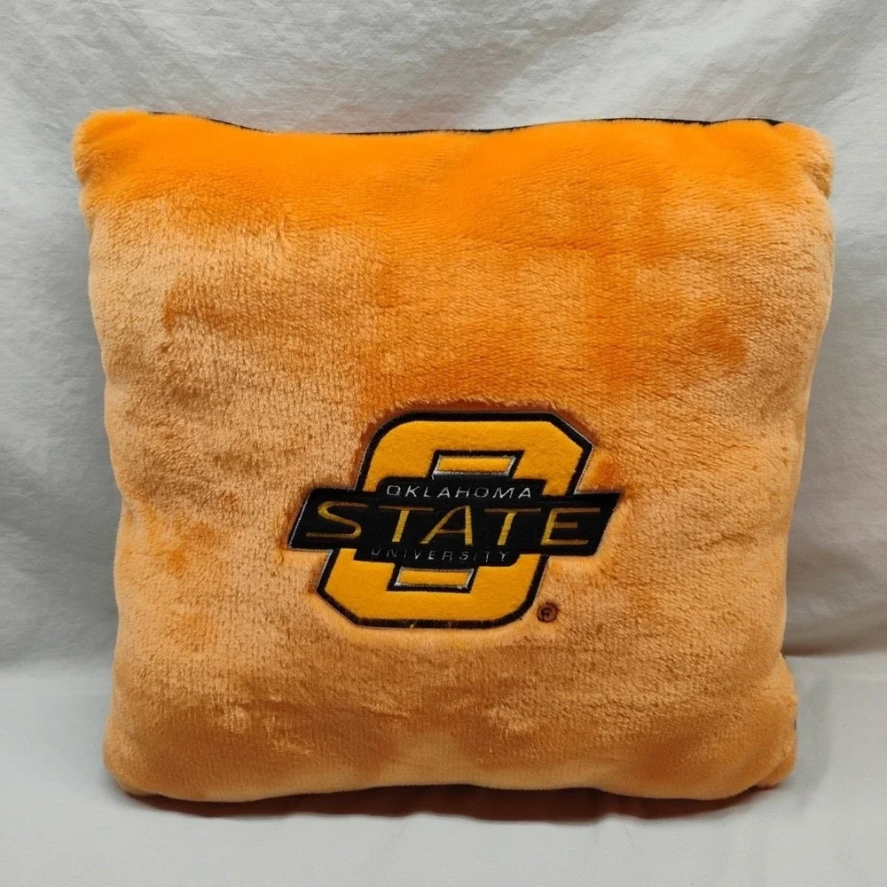 Oklahoma State University‎ OSU Orange Black Throw Pillow 2pc Lot EUC